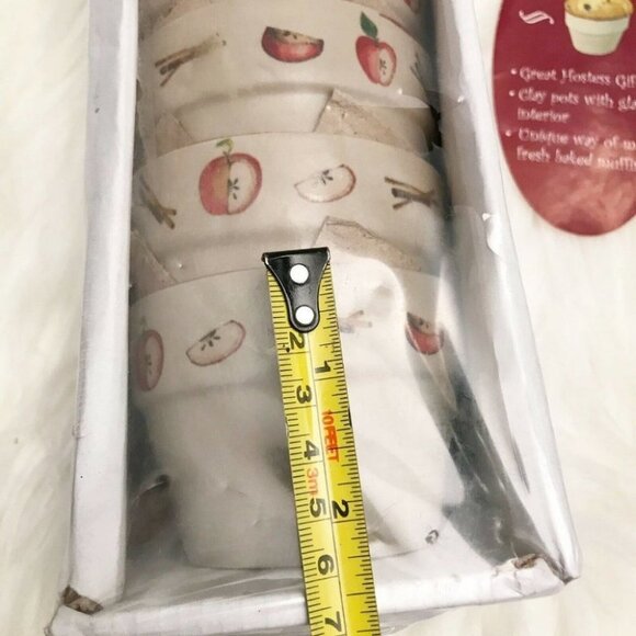 Christmas Tree Shops Vintage Stoneware Baking Cups (6) Pots Muffins Ramekins New - Picture 10 of 11